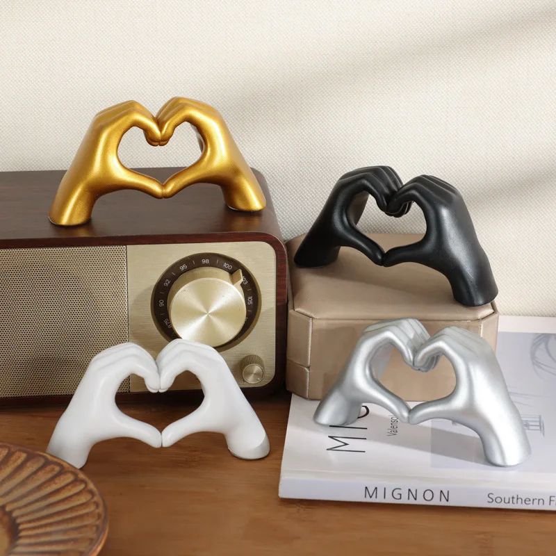 Heart Shaped Table Statue Cute Aesthetic Love Shelf Decor Accent 0