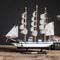 Wooden Sailboat Model Decor Mediterranean Style Nautical Home Ornament 2