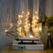 Wooden Sailboat Model Decor Mediterranean Style Nautical Home Ornament 0