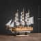 Wooden Sailboat Model Decor Mediterranean Style Nautical Home Ornament 7