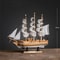 Wooden Sailboat Model Decor Mediterranean Style Nautical Home Ornament 7