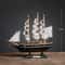 Wooden Sailboat Model Decor Mediterranean Style Nautical Home Ornament 10