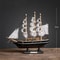 Wooden Sailboat Model Decor Mediterranean Style Nautical Home Ornament 10