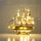 Wooden Sailboat Model Decor Mediterranean Style Nautical Home Ornament 11