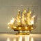 Wooden Sailboat Model Decor Mediterranean Style Nautical Home Ornament 13