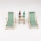 Miniature Folding Beach Chair Wooden Table Set 112 Dollhouse Beach Scene Accessories 2