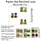 3pcs Green Plant Wall Sticker Set Modern Potted Plant PVC Wall Decals 3