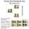3pcs Green Plant Wall Sticker Set Modern Potted Plant PVC Wall Decals 3