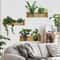 3pcs Green Plant Wall Sticker Set Modern Potted Plant PVC Wall Decals 5