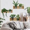 3pcs Green Plant Wall Sticker Set Modern Potted Plant PVC Wall Decals 5