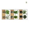 3pcs Green Plant Wall Sticker Set Modern Potted Plant PVC Wall Decals 7