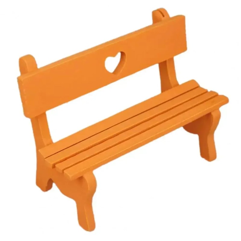 Mini Wooden Bench Fairy Garden Ornament Dollhouse Micro Landscape Decor 10