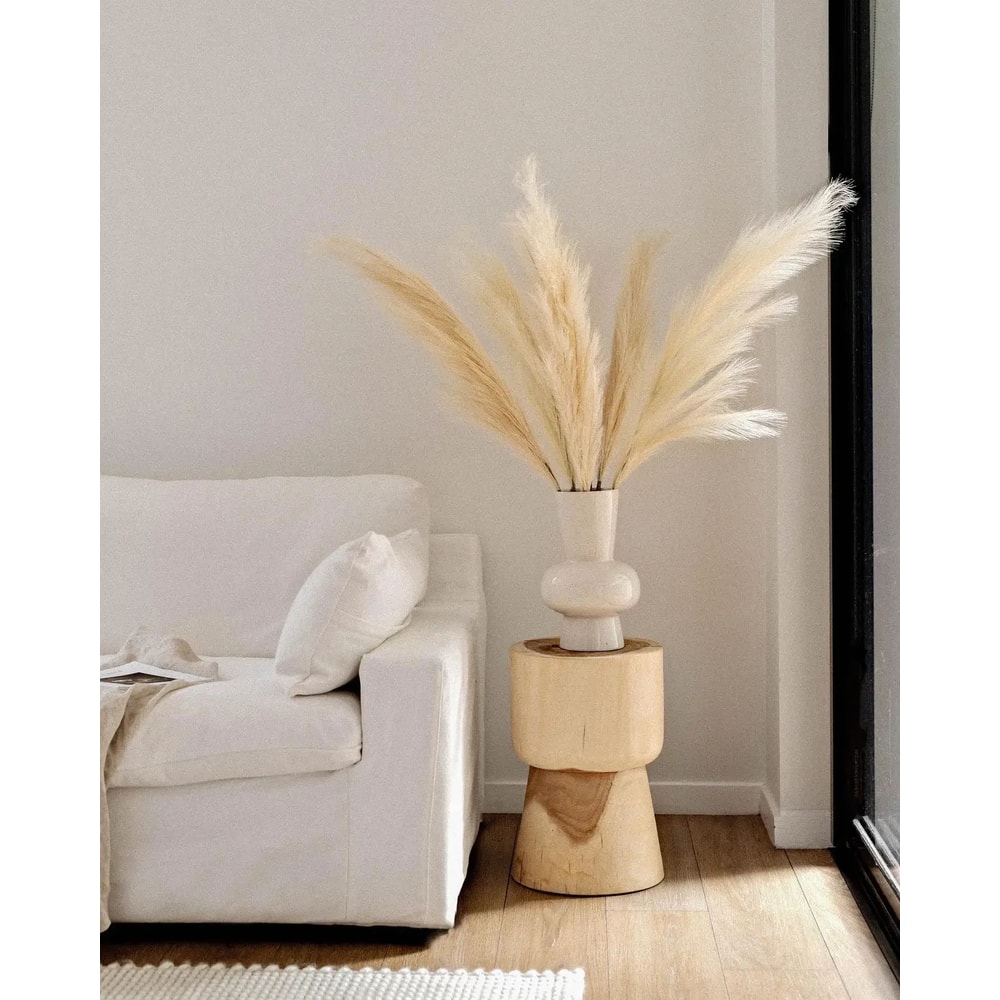 Large Artificial Faux Pampas Grass Stems 47in Tall Fluffy Boho Home Decor 1
