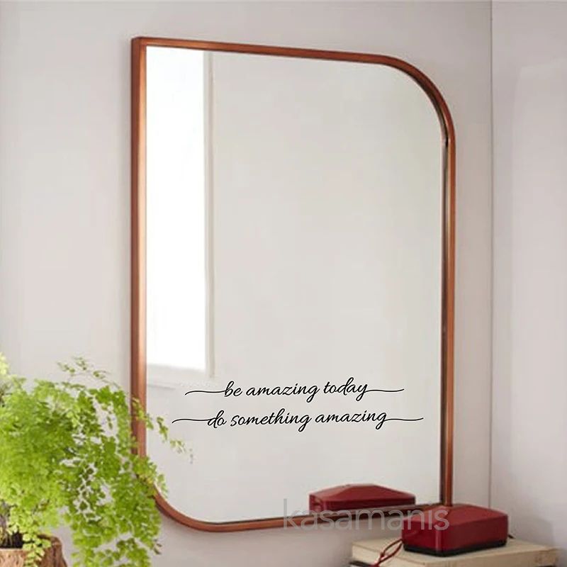 You Look Amazing Mirror Vinyl Decal Motivational Bathroom Bedroom Wall Sticker 2