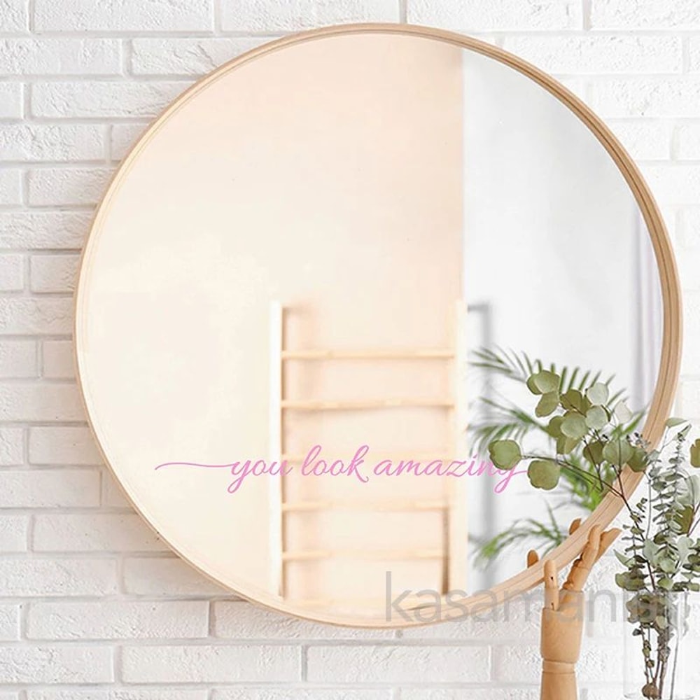 You Look Amazing Mirror Vinyl Decal Motivational Bathroom Bedroom Wall Sticker 3