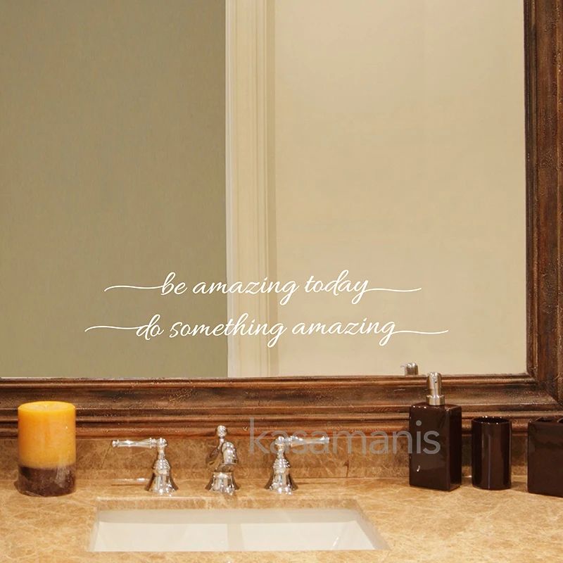 You Look Amazing Mirror Vinyl Decal Motivational Bathroom Bedroom Wall Sticker 5