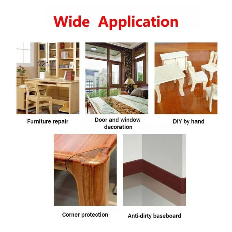 SelfAdhesive Wood Grain Repair Tape PVC Furniture Restoration Sticker Roll 1