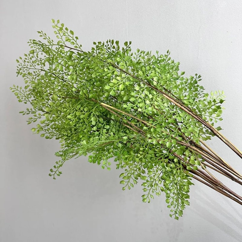 Real Touch Artificial Fern Plant Branches Elegant Faux Greenery Wedding Home Decor 7