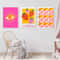 Pink Strawberry Lemon Cocktail Canvas Poster Retro Kitchen Bar Wall Art 5