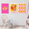 Pink Strawberry Lemon Cocktail Canvas Poster Retro Kitchen Bar Wall Art 5
