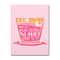 Pink Strawberry Lemon Cocktail Canvas Poster Retro Kitchen Bar Wall Art 6