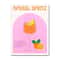 Pink Strawberry Lemon Cocktail Canvas Poster Retro Kitchen Bar Wall Art 7