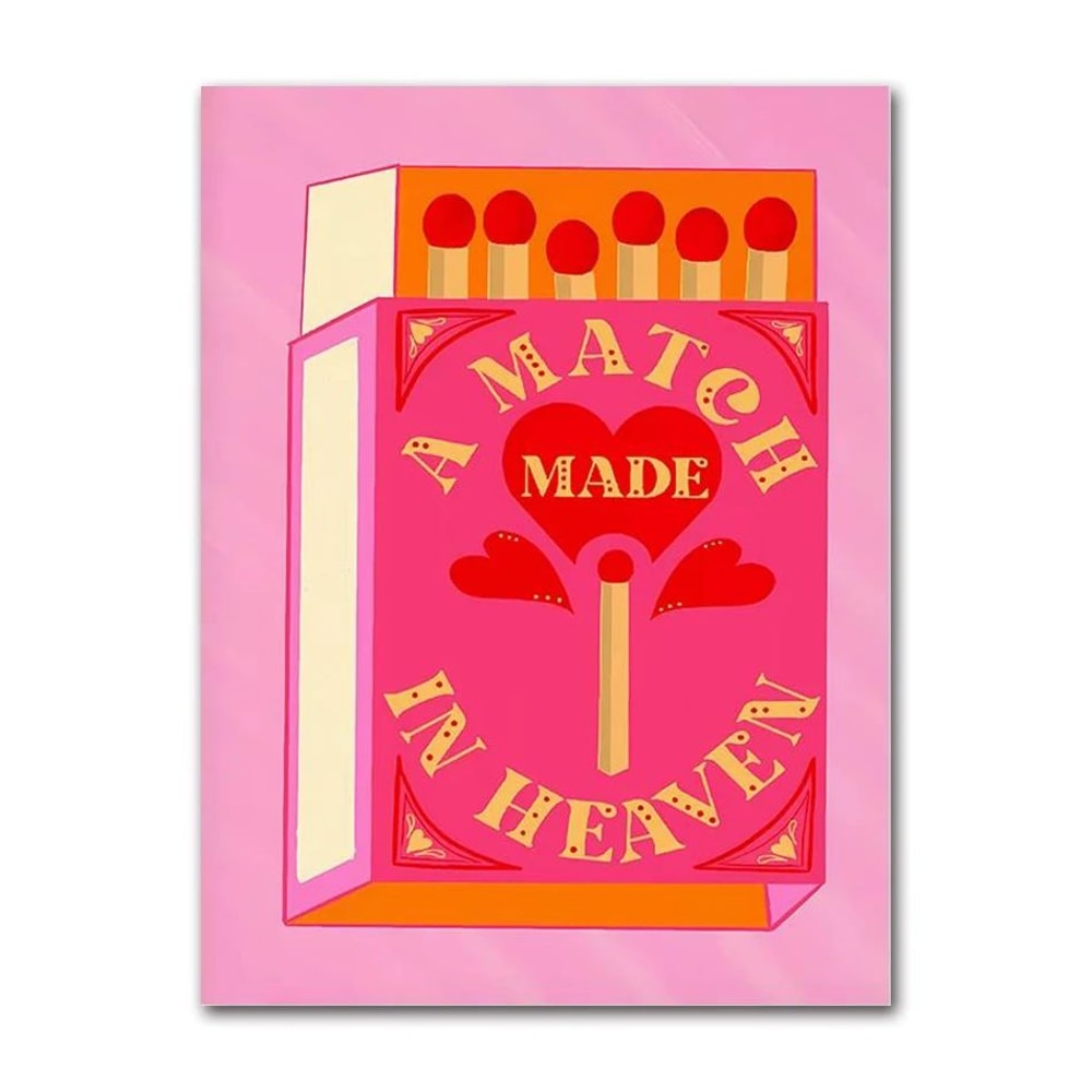 Pink Strawberry Lemon Cocktail Canvas Poster Retro Kitchen Bar Wall Art 8