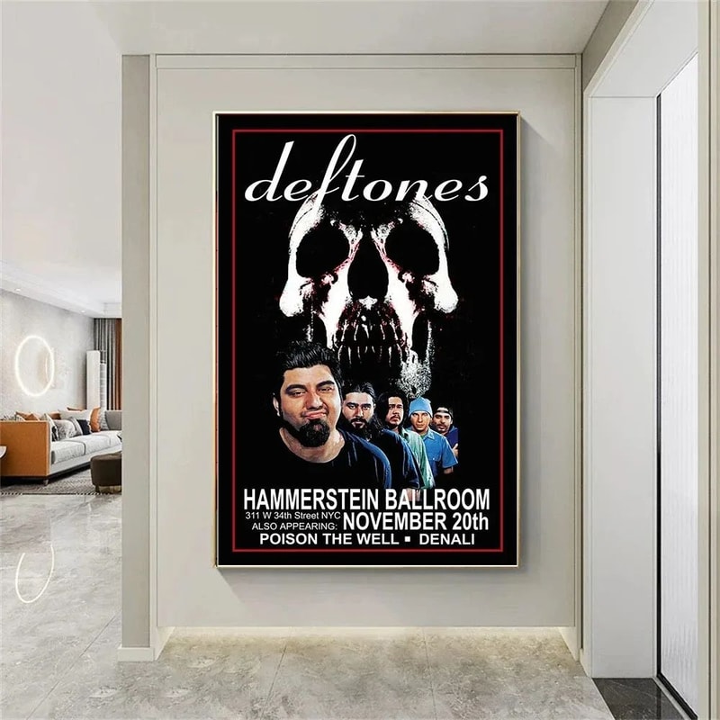 Deftones Around The Fur Canvas Poster Retro Rock Band Wall Art Decor 2