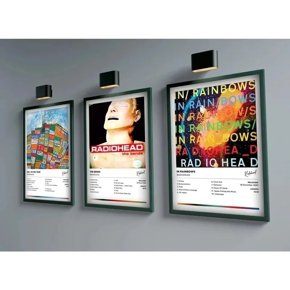 Radiohead The Bends Canvas Poster Retro Rock Album Cover Wall Art 1