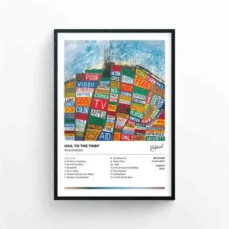 Radiohead The Bends Canvas Poster Retro Rock Album Cover Wall Art 6