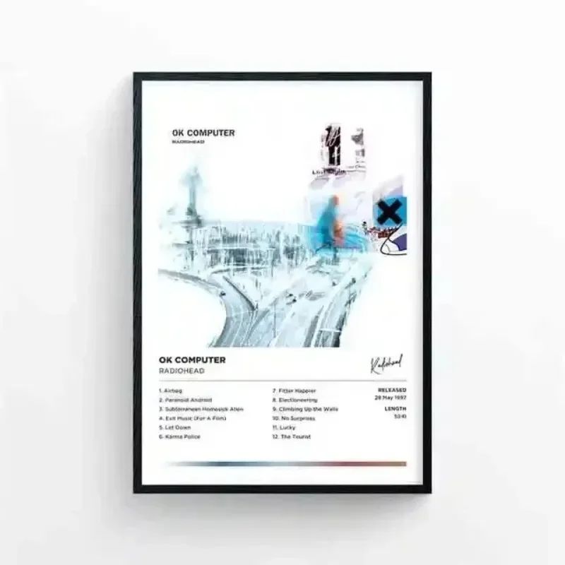 Radiohead The Bends Canvas Poster Retro Rock Album Cover Wall Art 9