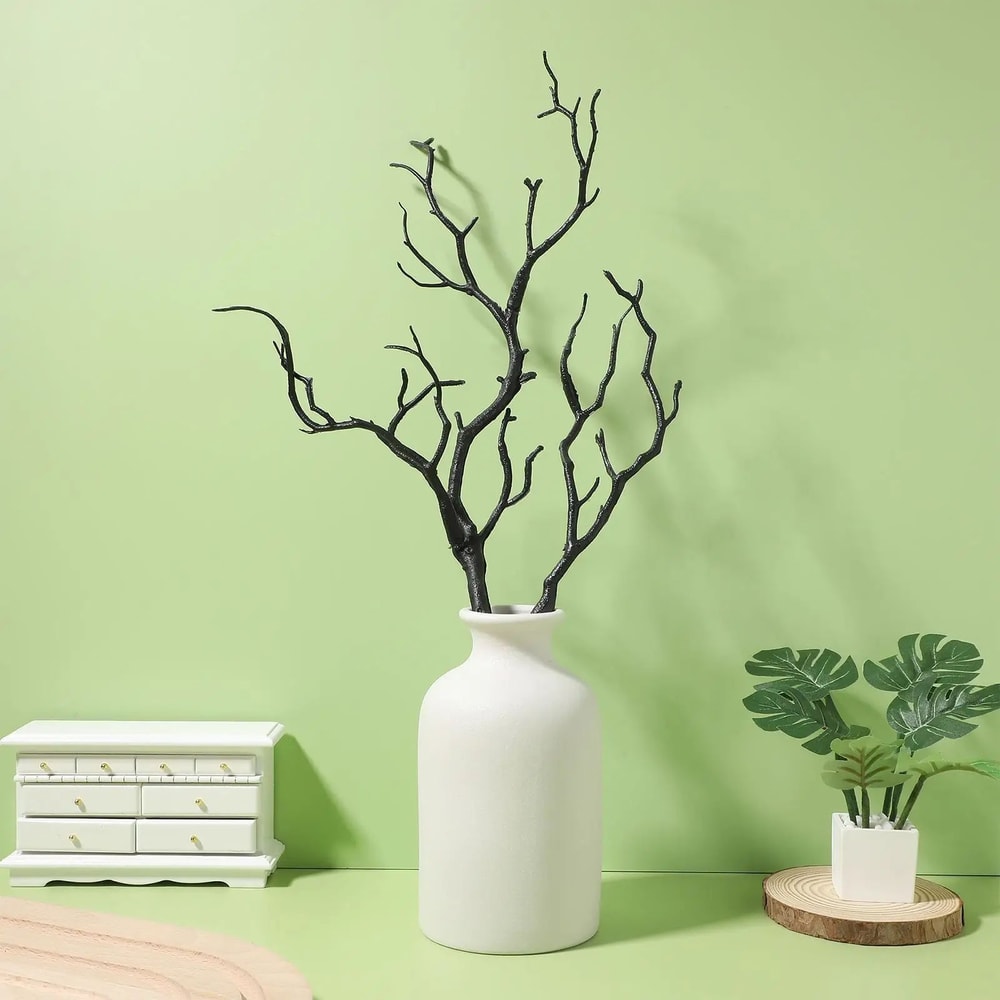 4pcs Artificial Antler Tree Branch Stems Rustic Faux Dried Branch Home Decor 1