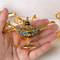 Vintage Aladdin Magic Lamp Ornament European Metal Home Decor Craft 5