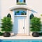 315Inch Artificial Fan Palm Tree Large Fake Tropical Plant For Indoor Outdoor Home Decor 2