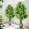 315Inch Artificial Fan Palm Tree Large Fake Tropical Plant For Indoor Outdoor Home Decor 4