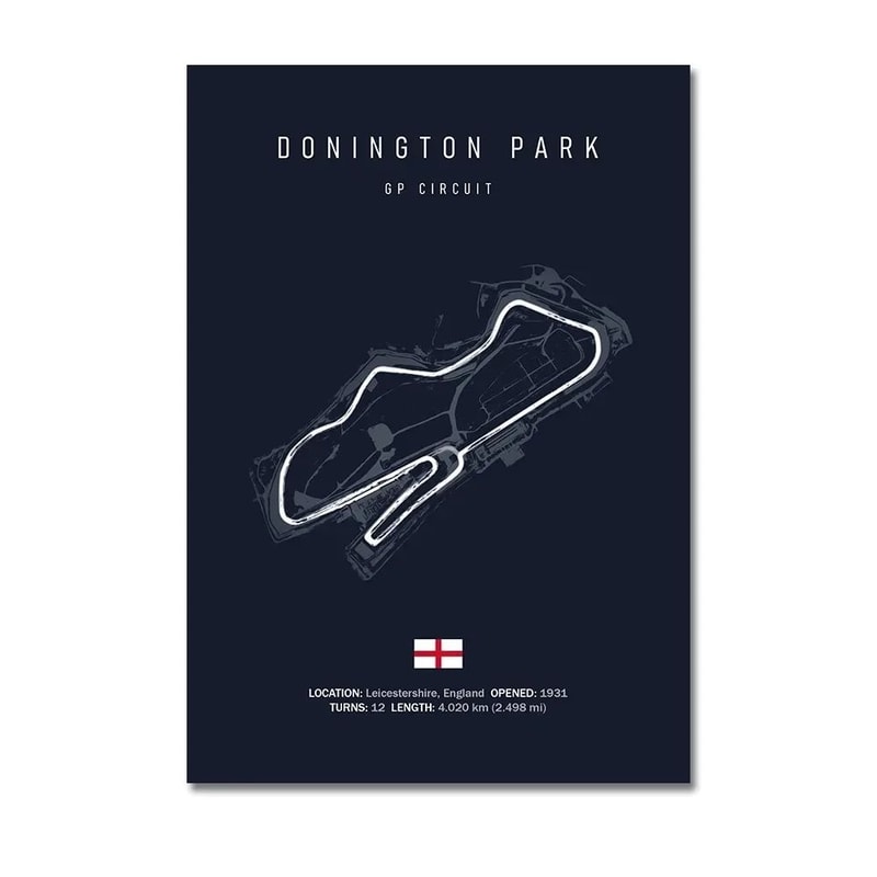F1 Circuit Track Canvas Wall Art Nurburgring Monza Silverstone Motorsport Racing Poster 2