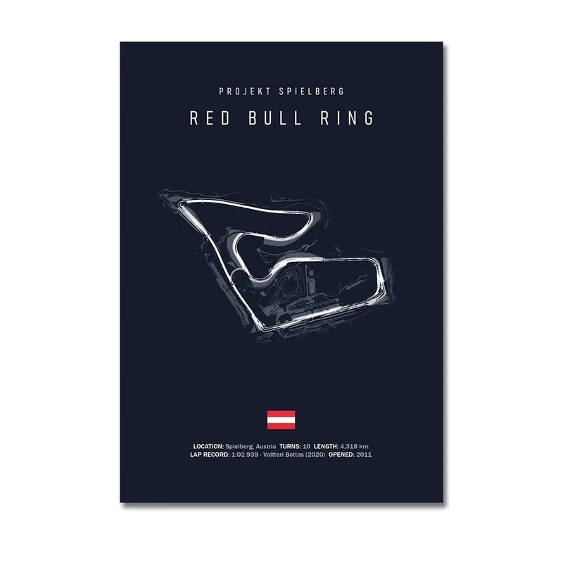 F1 Circuit Track Canvas Wall Art Nurburgring Monza Silverstone Motorsport Racing Poster 8