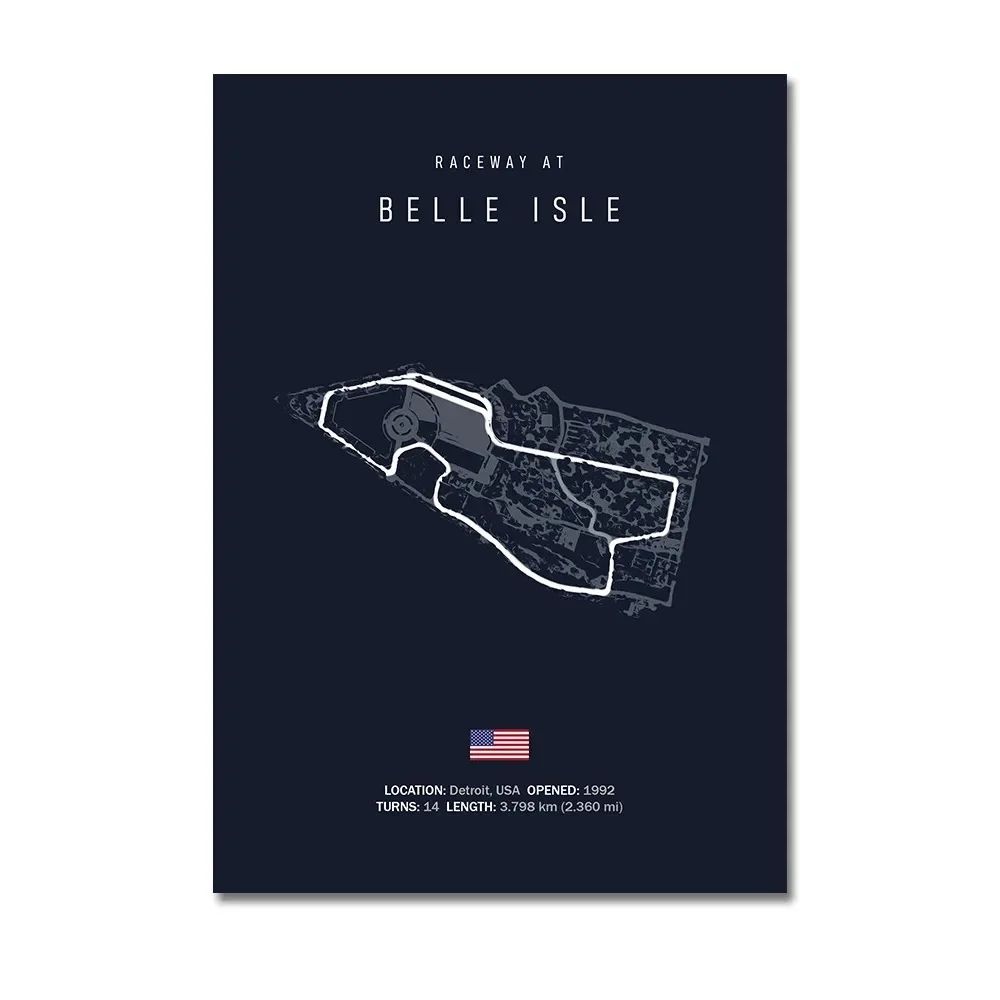 F1 Circuit Track Canvas Wall Art Nurburgring Monza Silverstone Motorsport Racing Poster 21
