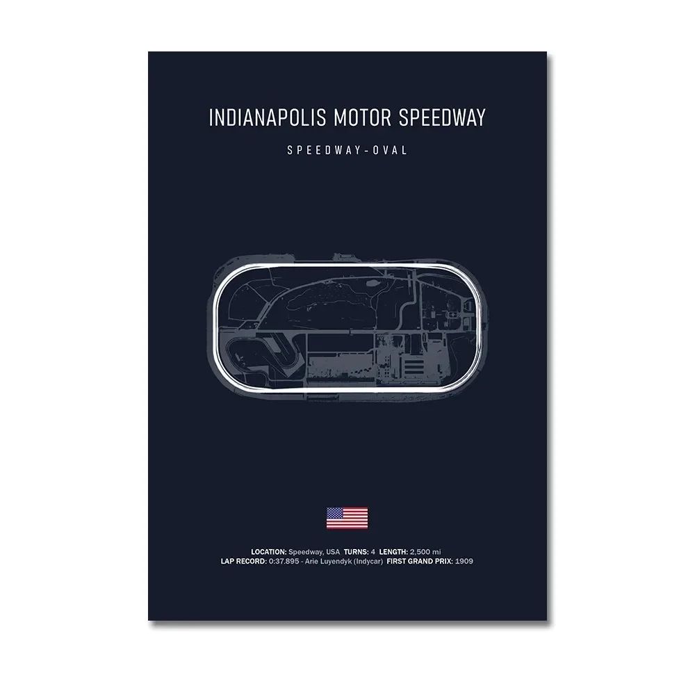F1 Circuit Track Canvas Wall Art Nurburgring Monza Silverstone Motorsport Racing Poster 26
