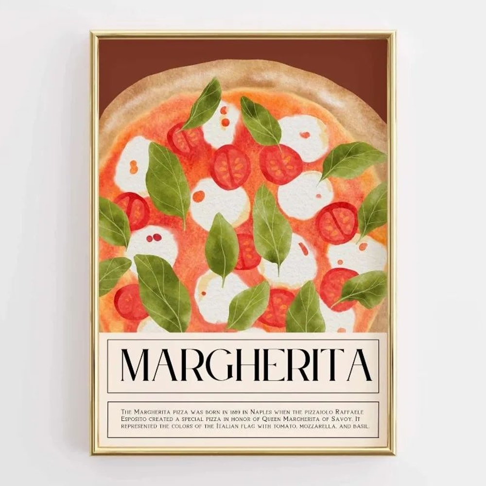 Funny Kitchen Quote Canvas Wall Art Retro Coffee Food Illustration Poster For Home Decor 13