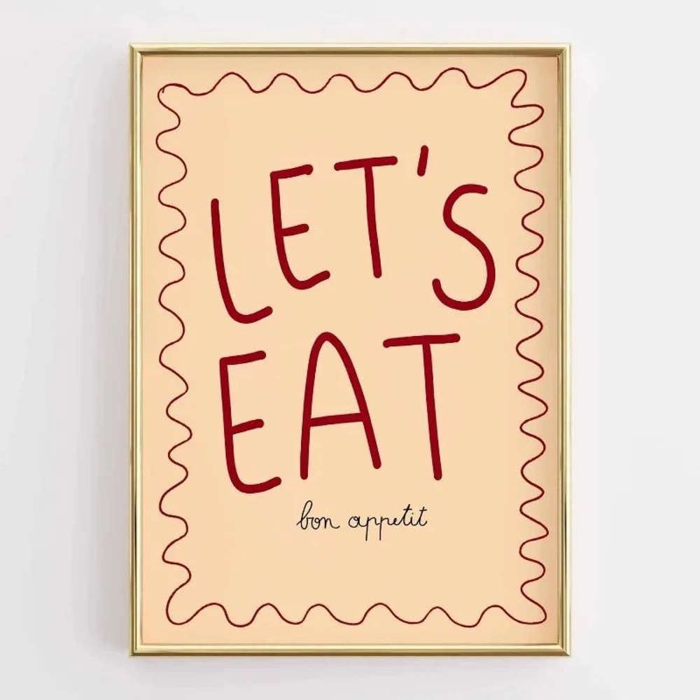 Funny Kitchen Quote Canvas Wall Art Retro Coffee Food Illustration Poster For Home Decor 14