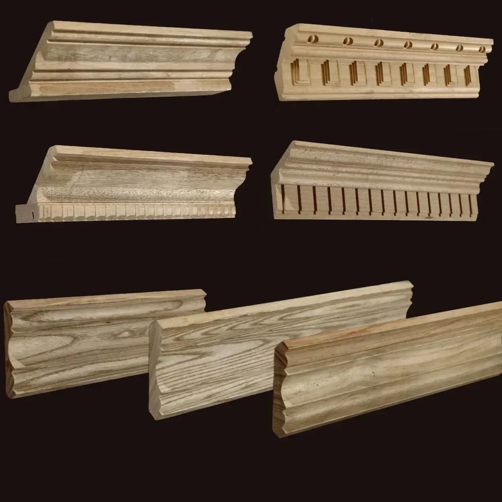 Vintage Wooden Carved Applique Trim European Miniature Furniture Decorative Craft Accent 1