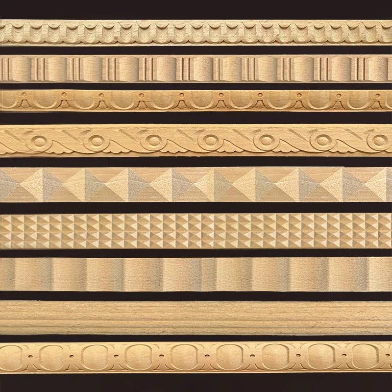 Vintage Wooden Carved Applique Trim European Miniature Furniture Decorative Craft Accent 5