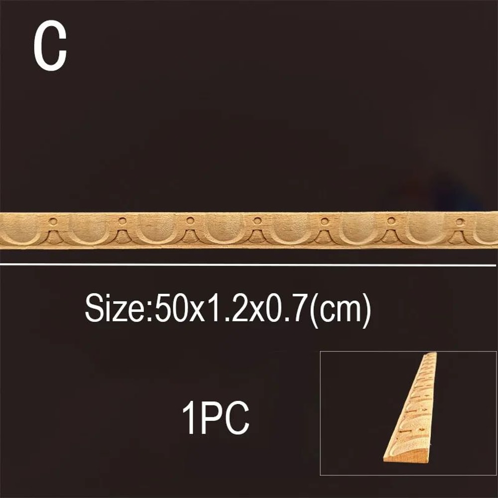 Vintage Wooden Carved Applique Trim European Miniature Furniture Decorative Craft Accent 12