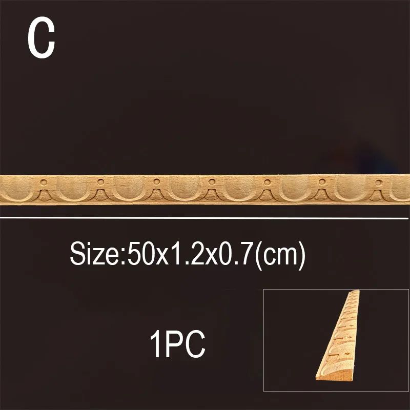Vintage Wooden Carved Applique Trim European Miniature Furniture Decorative Craft Accent 12