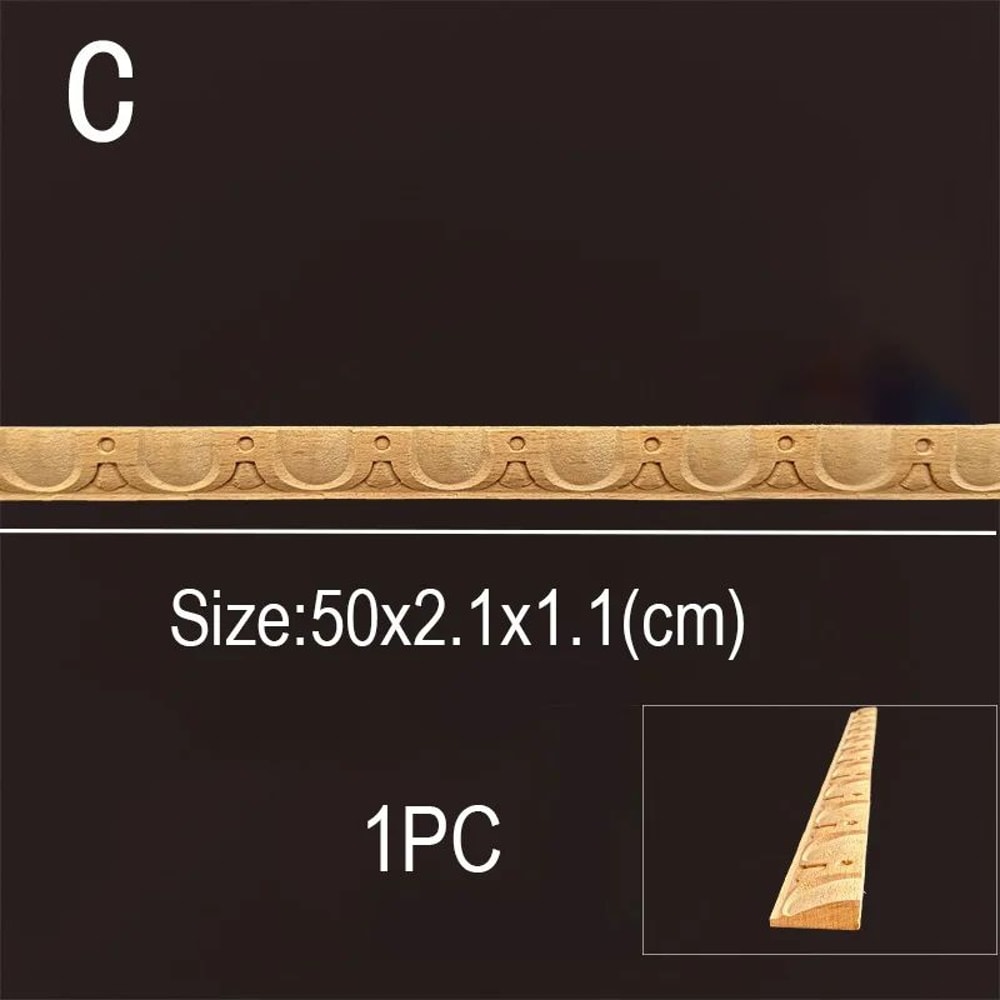 Vintage Wooden Carved Applique Trim European Miniature Furniture Decorative Craft Accent 15