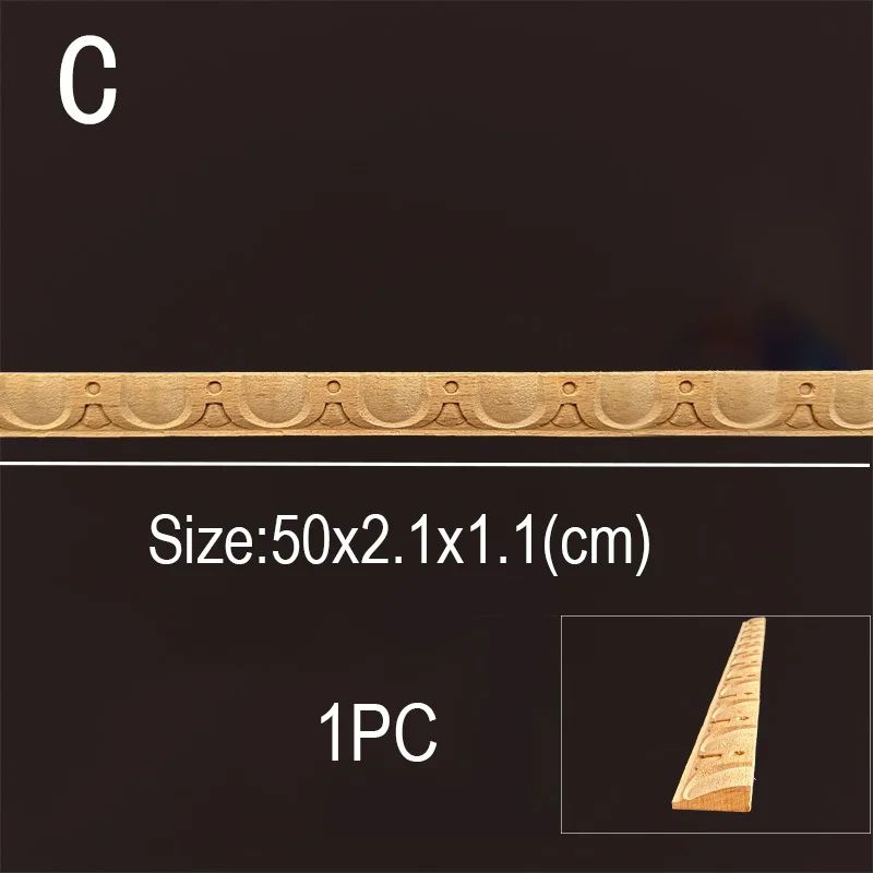 Vintage Wooden Carved Applique Trim European Miniature Furniture Decorative Craft Accent 15