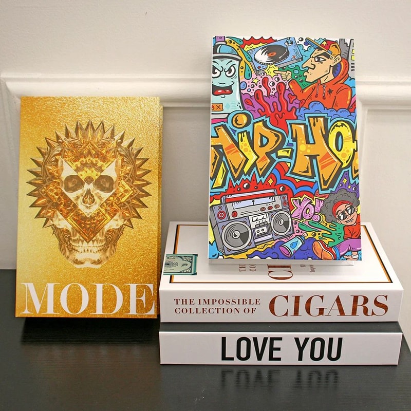 Modern Decorative Fake Book Box Set Luxury Coffee Table Bookshelf Display Decor 0