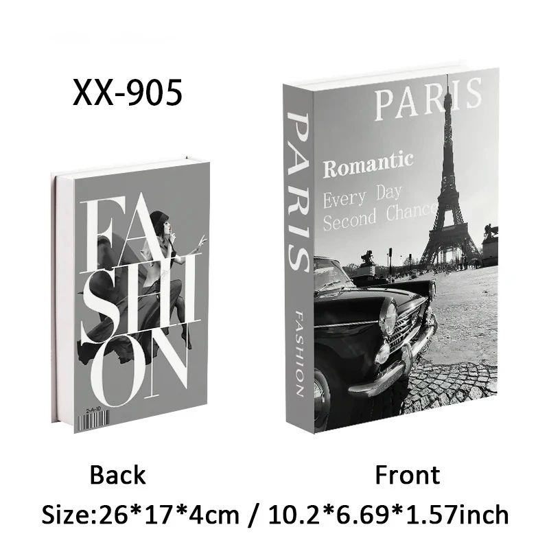 Modern Decorative Fake Book Box Set Luxury Coffee Table Bookshelf Display Decor 26