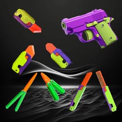 3d printed carrot butterfly fidget knife toy – funny gravity folding stress relief gadget
